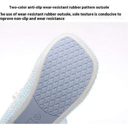 Performance for Girls Shoes Pearl Rhinestones Shining Faux Leather Princess Shoes