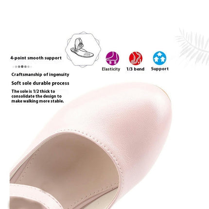 Girls Faux Leather Princess Shoes Cute Bow Wedding Party Dress Pump Flats