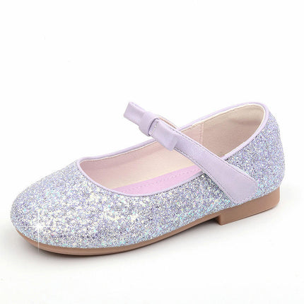 Toddler Flower Girls Dress Shoes Mary Jane Princess Flats Faux Leather Shoes