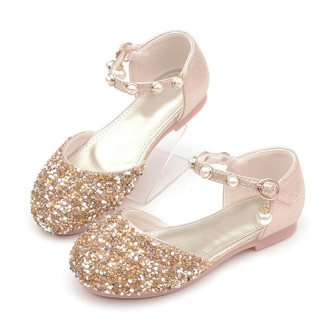 Little Girls Faux Leather Princess Shoes Ballet Shoes Wedding Party Dress Shoe