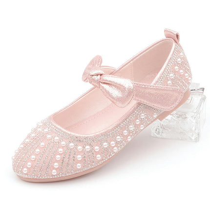 Girls Princess Shoes Cute Elegant Indoor Outdoor Dancing Flats Faux Leather Shoes