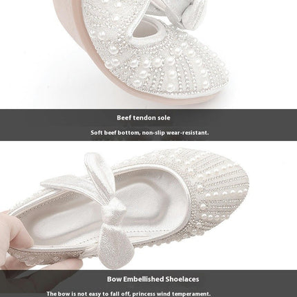 Girls Princess Shoes Cute Elegant Indoor Outdoor Dancing Flats Faux Leather Shoes