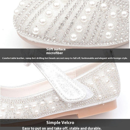 Girls Princess Shoes Cute Elegant Indoor Outdoor Dancing Flats Faux Leather Shoes
