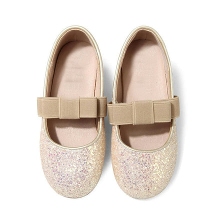 Girls Shiny Princess Shoes Wedding Cute Sequined Birthday Party Faux Leather Shoes