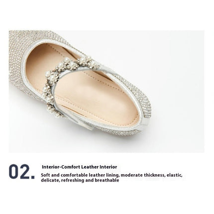 Little Flower Girls Faux Leather Shoes Mary Jane Flats Princess Shoes
