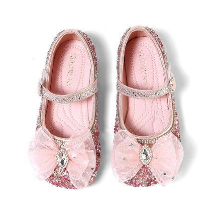 Girls Flat Mary Jane Princess Dress Shoes Wedding School Party Faux Leather Shoes