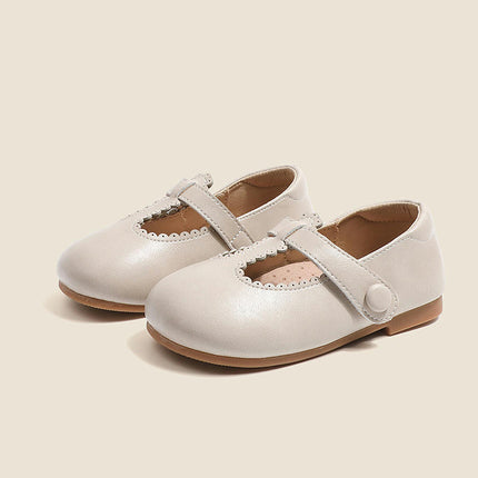Girls Princess Shoes Vintage Soft Sole Mary Jane Faux Leather Shoes