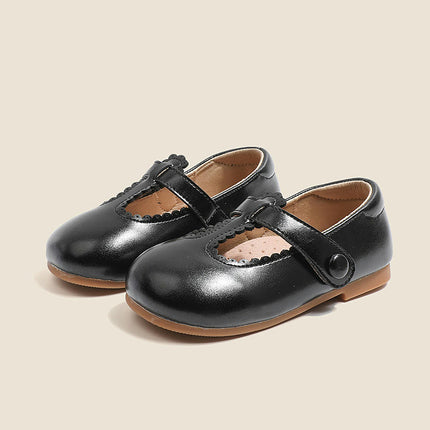 Girls Princess Shoes Vintage Soft Sole Mary Jane Faux Leather Shoes