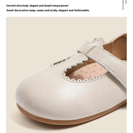 Girls Princess Shoes Vintage Soft Sole Mary Jane Faux Leather Shoes