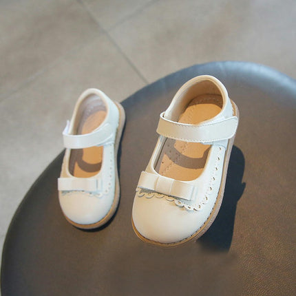 Flats for Little Girls Dress Wedding Party Princess Faux Leather Shoes