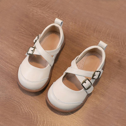 Girls Mary Jane Dress Shoes Flats Faux Leather for Wedding Party School
