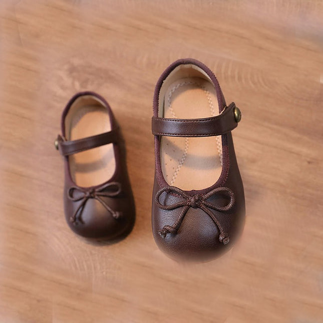 Girl Casual Faux Leather Shoes Children Dance Performance Shoes