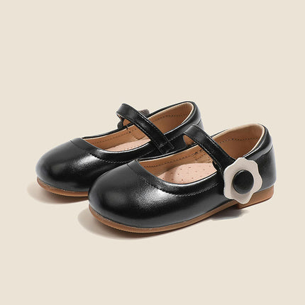 Girls Faux Leather Flats for Party School Wedding Shoes Flower Girls Dress