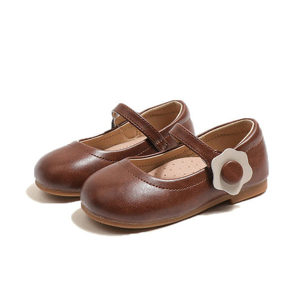 Girls Faux Leather Flats for Party School Wedding Shoes Flower Girls Dress