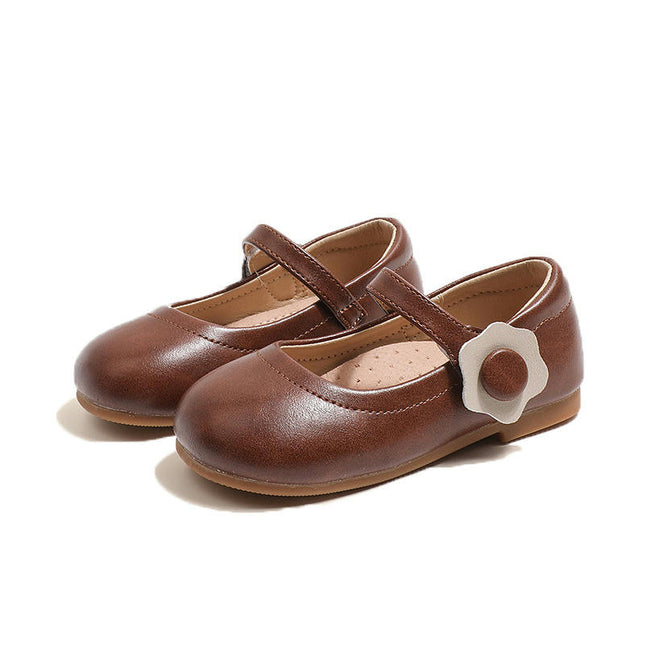 Girls Faux Leather Flats for Party School Wedding Shoes Flower Girls Dress