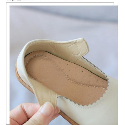 Toddler Flower Girls Dress Shoes Mary Jane Ballet Flats Faux Leather Shoes
