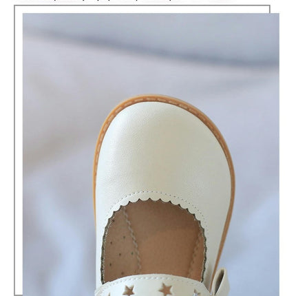 Toddler Flower Girls Dress Shoes Mary Jane Ballet Flats Faux Leather Shoes
