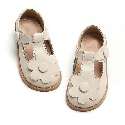 Girls T Strap School Uniform Dress Shoe Mary Jane Princess Flat Faux Leather Shoes