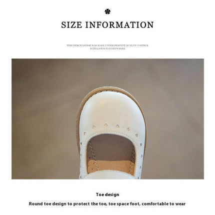 Flower Girl Low Heels Flat Faux Leather Shoes for School Uniform Wedding