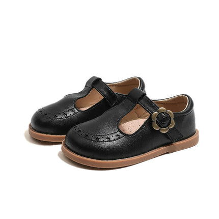 Little Girls Mary Jane Dress Shoes Casual Flats Faux Leather Shoes