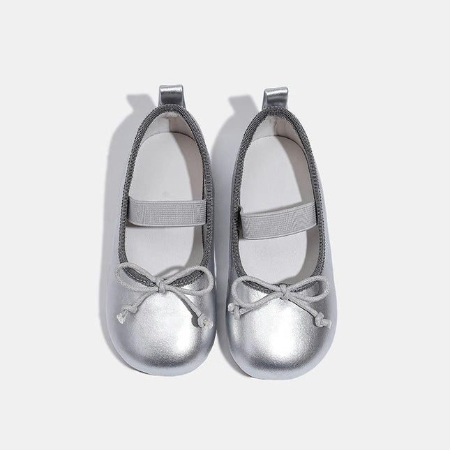 Toddler Girls Dress Shoes Party School Wedding Flats Faux Leather Shoes