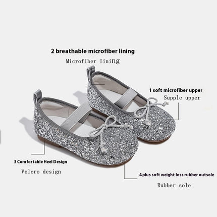 Toddler Girls Dress Shoes Party School Wedding Flats Faux Leather Shoes