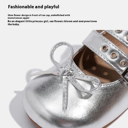 Little Girls Velcro Flats Faux Leather Shoes School Party Dress Shoes