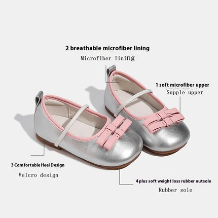 Little Girls Mary Jane Flats Faux Leather Shoes School Party Dress Shoes