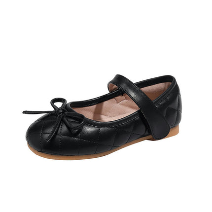 Girls Ballerina Flat Faux Leather Shoes Mary Jane Party Dress Shoes
