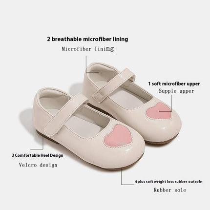 Girls Light Soft Sole Bowknot Princess Dress Flats Faux Leather Shoes
