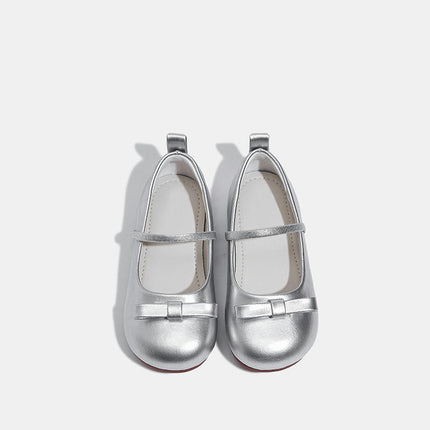 Girl Dress Shoes Flower Girls Wedding Party Flats Faux Leather Shoes