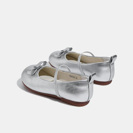 Girl Dress Shoes Flower Girls Wedding Party Flats Faux Leather Shoes