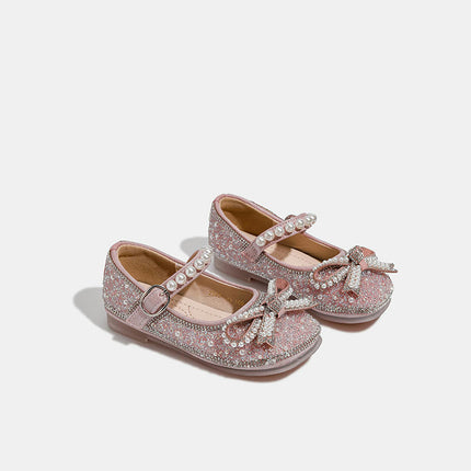 Toddler Girls Party School Dress Shoes for Flats Faux Leather Princess Shoes