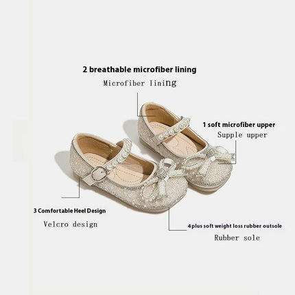 Toddler Girls Party School Dress Shoes for Flats Faux Leather Princess Shoes