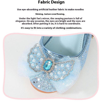 Girls Faux Leather Princess Shoes Colorful Glitter and Sparkle Party Shoes