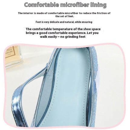Girls Faux Leather Princess Shoes Colorful Glitter and Sparkle Party Shoes