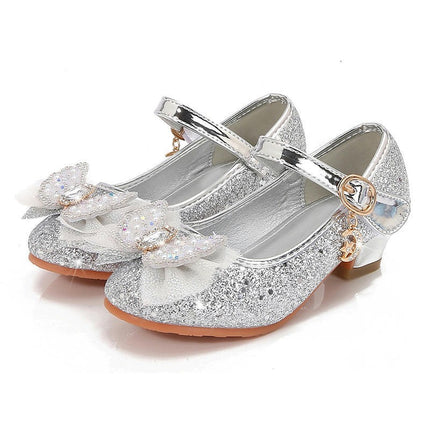 Girls Faux Leather Princess Shoes Colorful Glitter and Sparkle Party Shoes