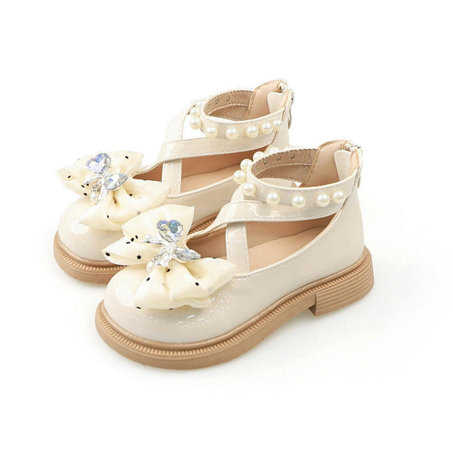 Little Girls Dress Shoes Comfortable Soft Soled Flats Faux Leather