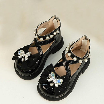Little Girls Dress Shoes Comfortable Soft Soled Flats Faux Leather