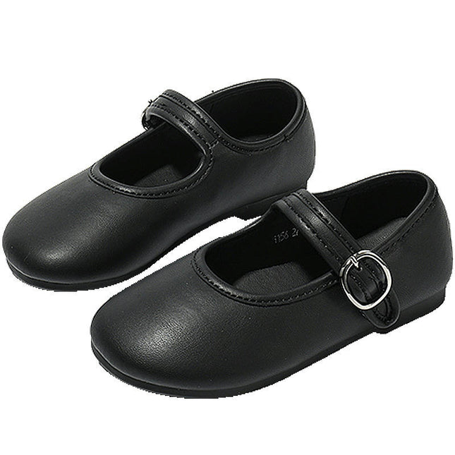 Girls Flats Faux Leather Shoes Flats Party School Uniform Dress Shoes
