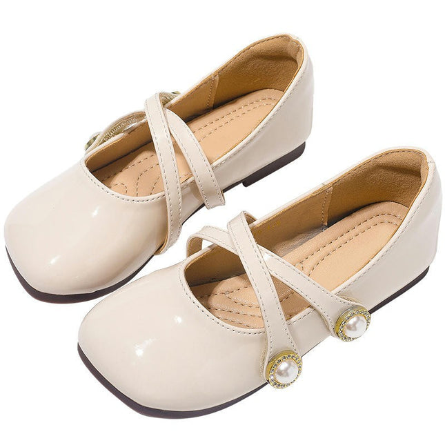 Little Toddler Girls Dress Shoes Performance Flats Faux Leather Shoes