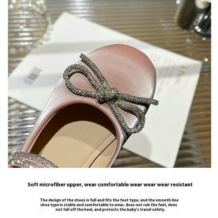 Toddler Girls Princess Ballet Flats Faux Leather Shoes School Party Dress Shoes