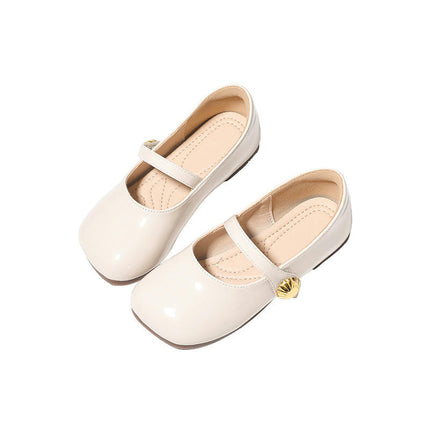 Girl's Casual Flats Faux Leather Dress Shoes Soft Faux Leather Nonslip Sole