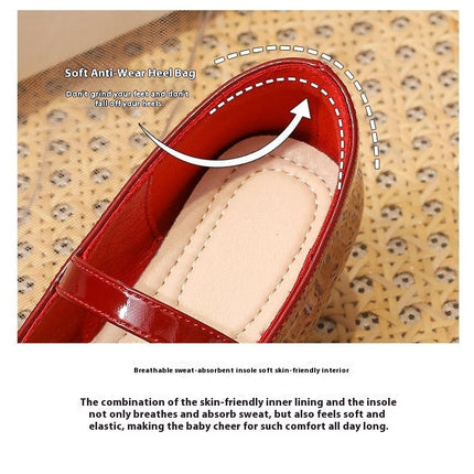 Girl's Casual Flats Faux Leather Dress Shoes Soft Faux Leather Nonslip Sole