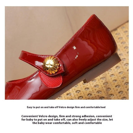 Girl's Casual Flats Faux Leather Dress Shoes Soft Faux Leather Nonslip Sole