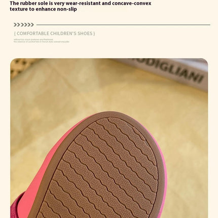 Flats Faux Leather Shoes for Girls Soft Dance Elastic Ballerina