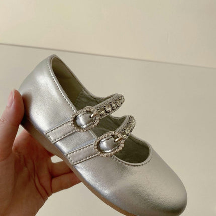 Girls Flat Faux Leather Shoes for Girls Wedding Party Back to School