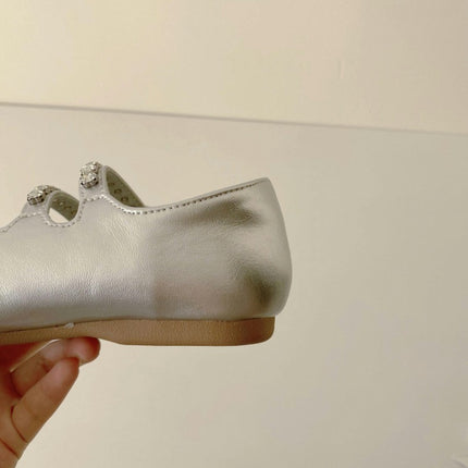 Girls Flat Faux Leather Shoes for Girls Wedding Party Back to School