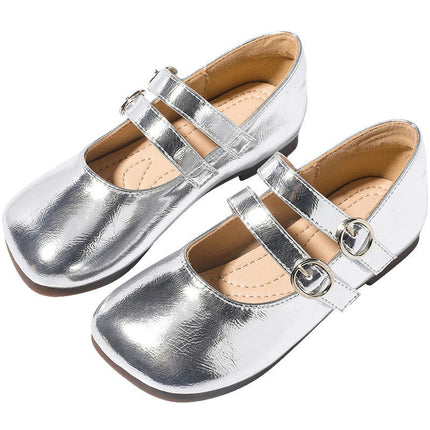 Girls' Soft Soled Simple Flats Faux Leather Shoes Comfortable Single Shoes