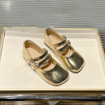 Girls' Soft Soled Simple Flats Faux Leather Shoes Comfortable Single Shoes